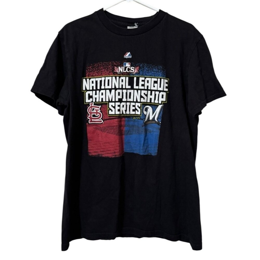 2011 NLCS National League Championship‎ Series Cardinals vs Brewers T Shirt Sz L